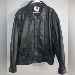 1990’s PEPSI Promotional Men’s Leather Bomber Jacket  Black Size XL